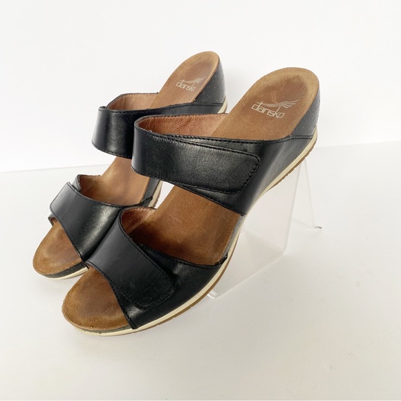 Dansko Women's Vienna Slide Sandal, Black Full Grain size 7.5 to 8 size 38 - Picture 5 of 14